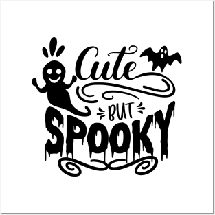 halloween cute but spooky text art design Posters and Art